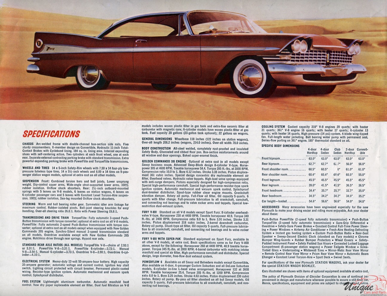 1959 Plymouth Brochure Page 4